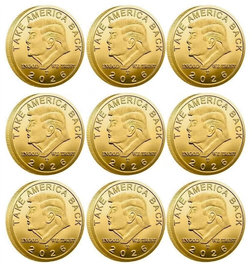 9x 2026 President Donald Trump Commemorative Coin Take America Back Metal Gold