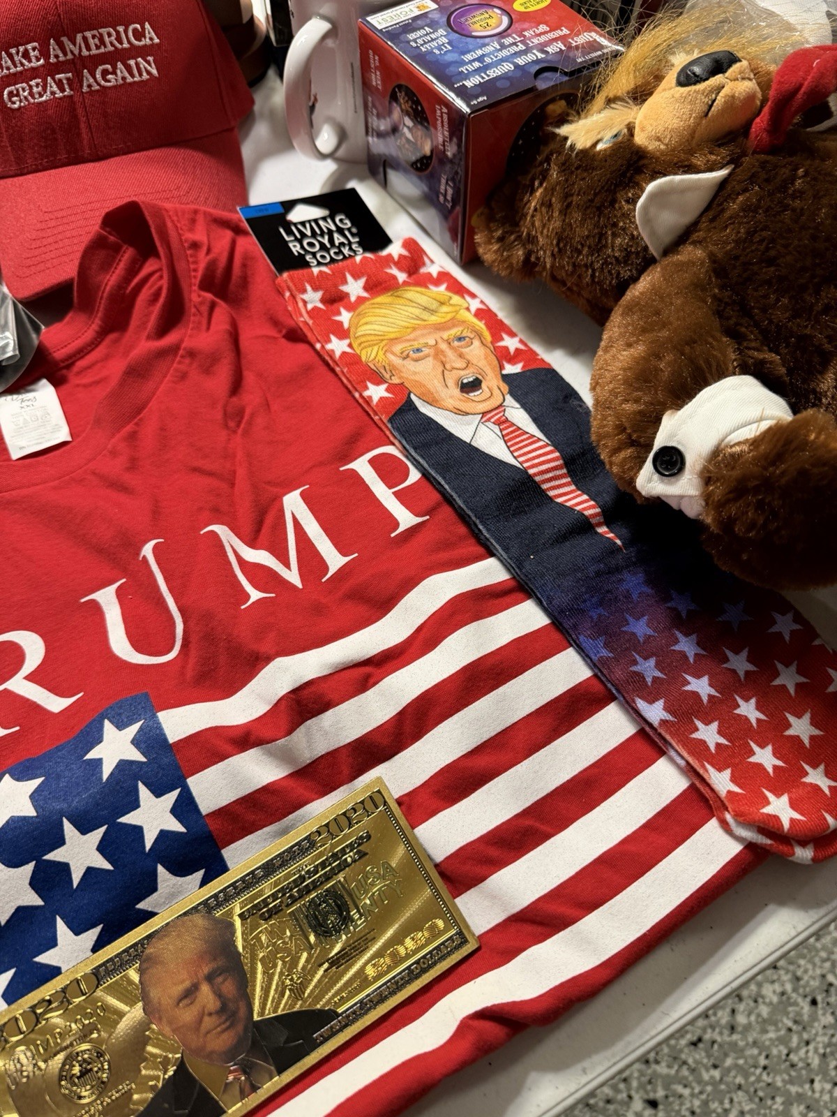 Large President Donald Trump Memorabilia and Novelty Lot Bundle 45-47 USA