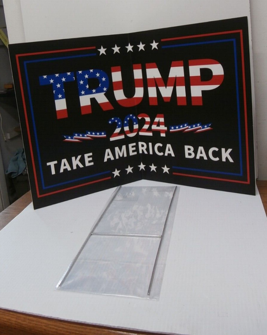16″x24″ Double Sided Trump 2024 Yard Sign Donald Take America Back Garden Decor