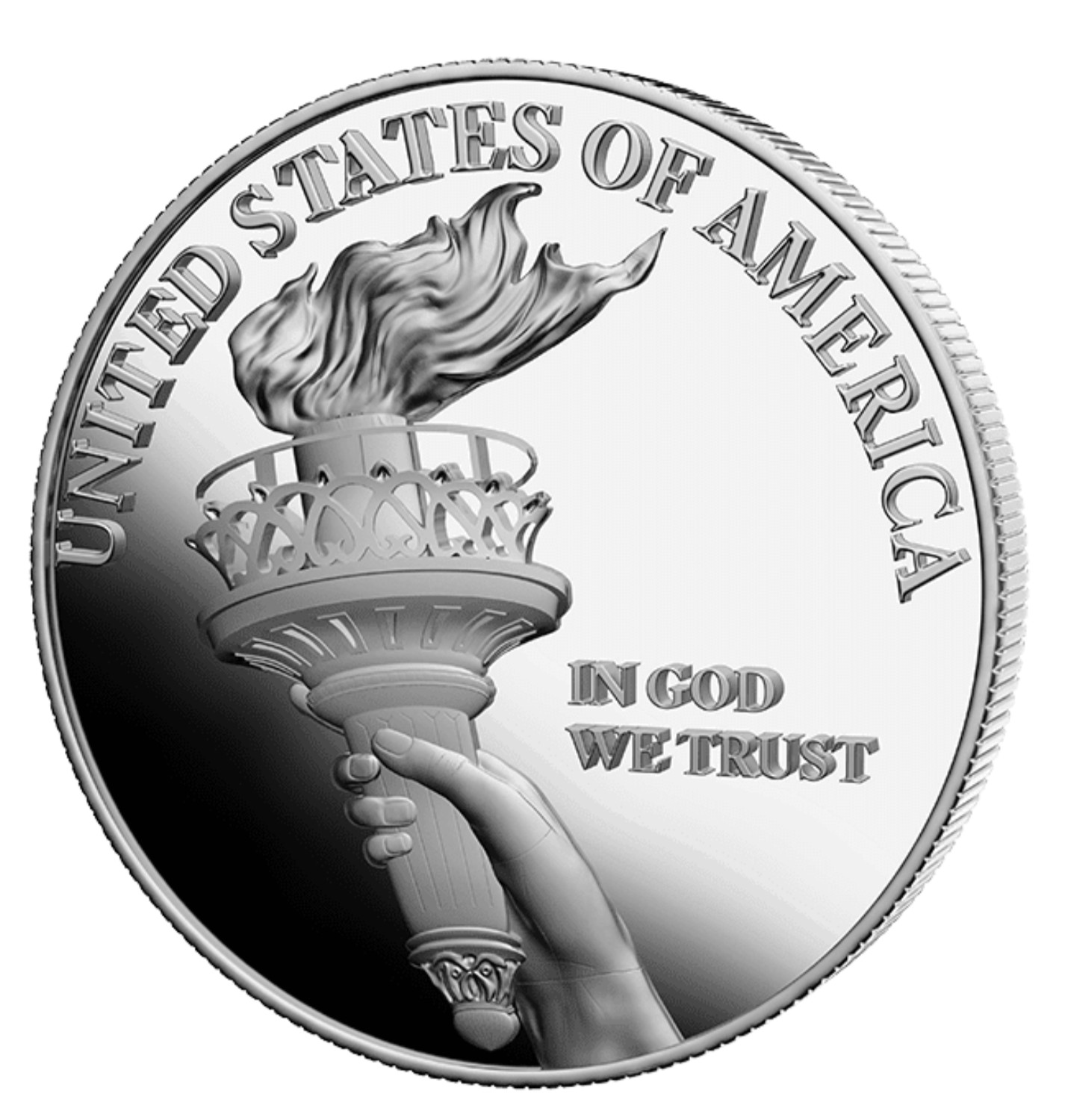 2024 Patriot Trump Silver Commemorative Coin, Uncirculated Reverse Liberty Torch