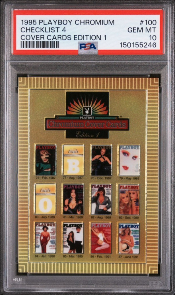 1995 Playboy Chromium Cover #100 Donald Trump Checklist Card PSA 10 Gem Mint