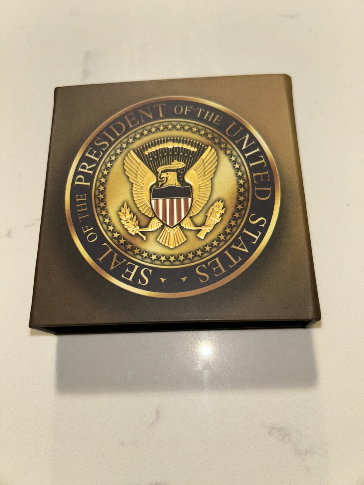 John F Kennedy 50th Anniversary Inauguration Bronze Medal Challenge Coin & Case