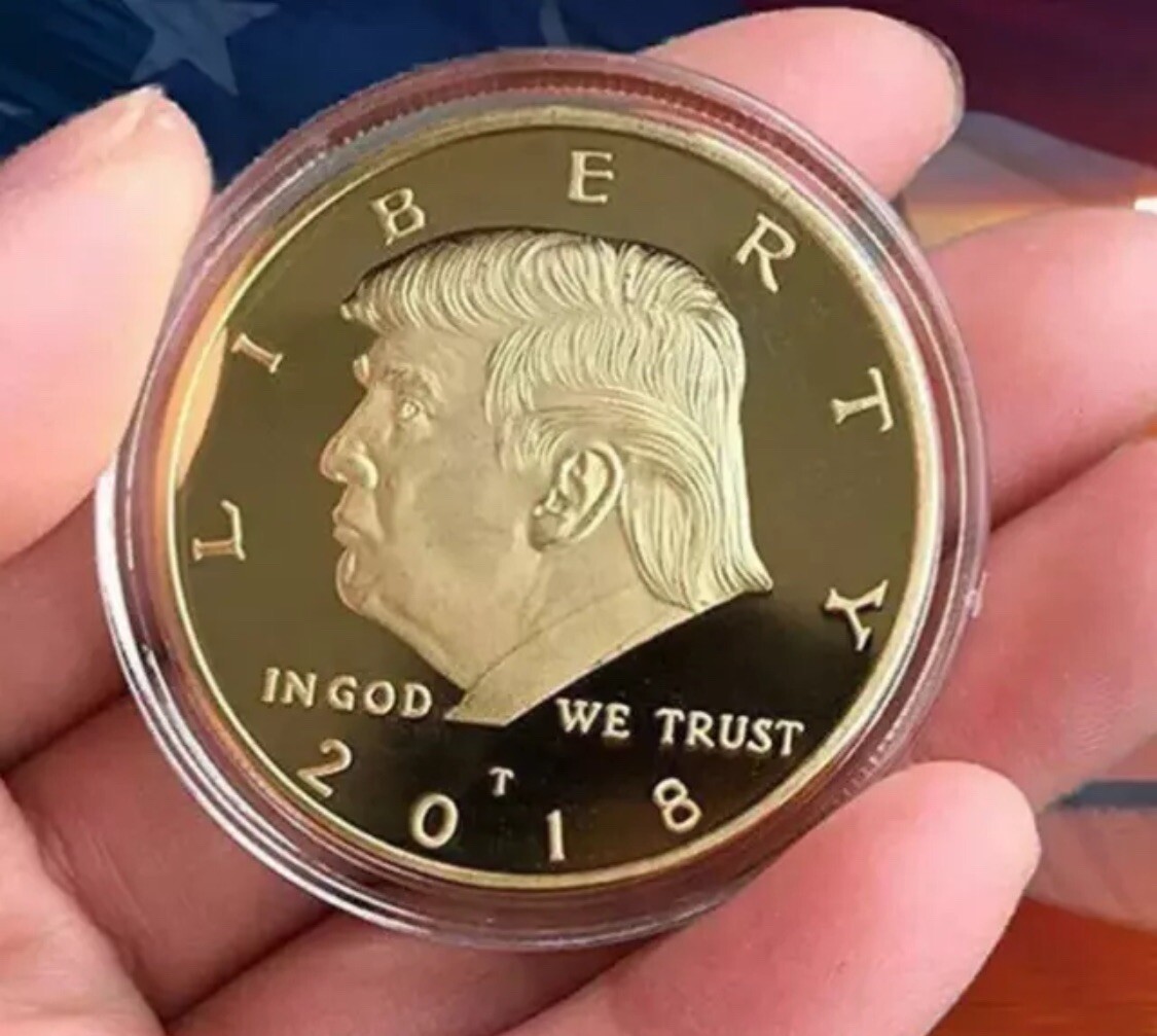 Trump 2018 Gold Plated Challenge Coin 45th President of the United States