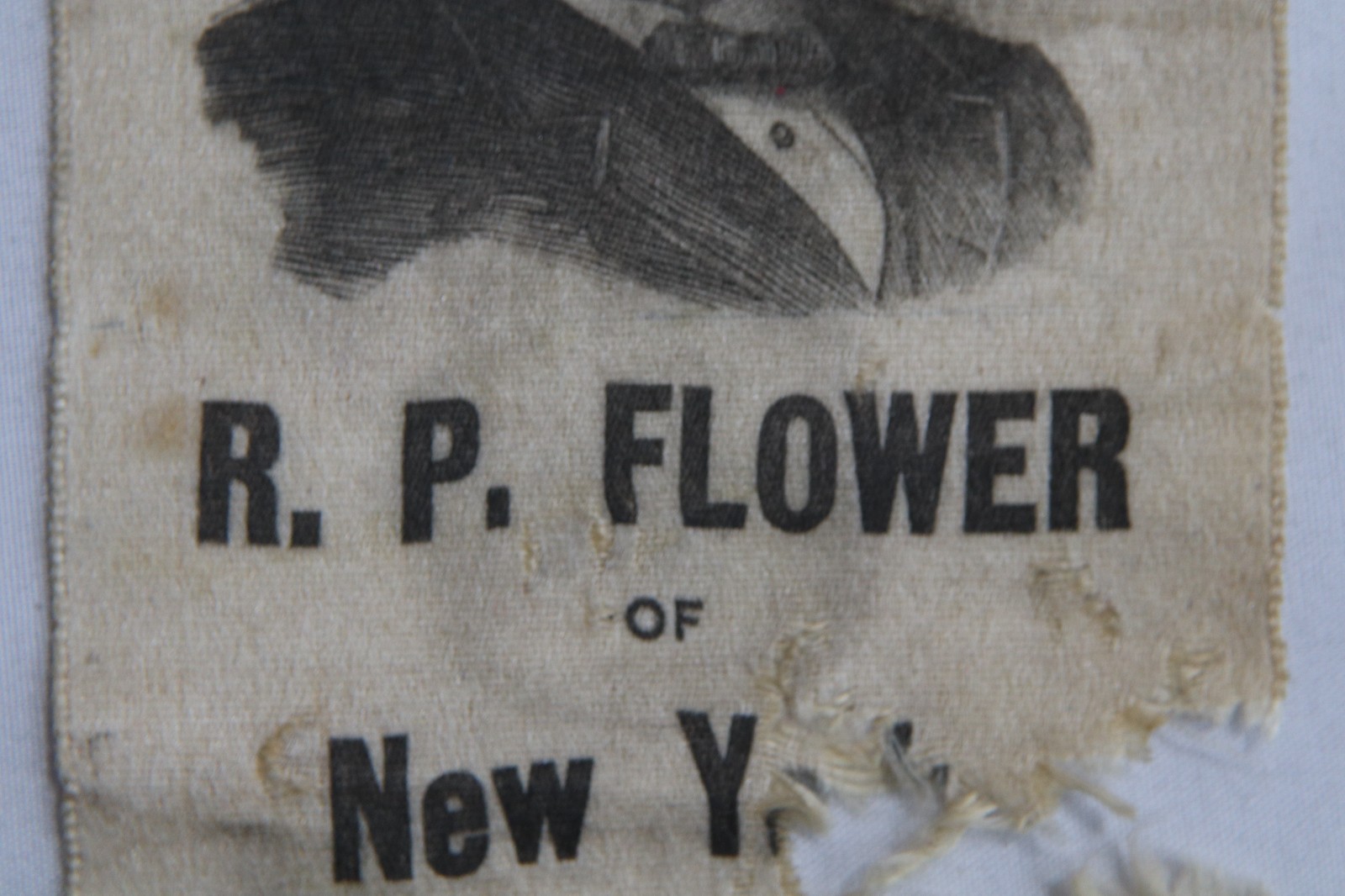 1884 R. P. Flower Campaign Ribbon – For President – New York Political USA Dem