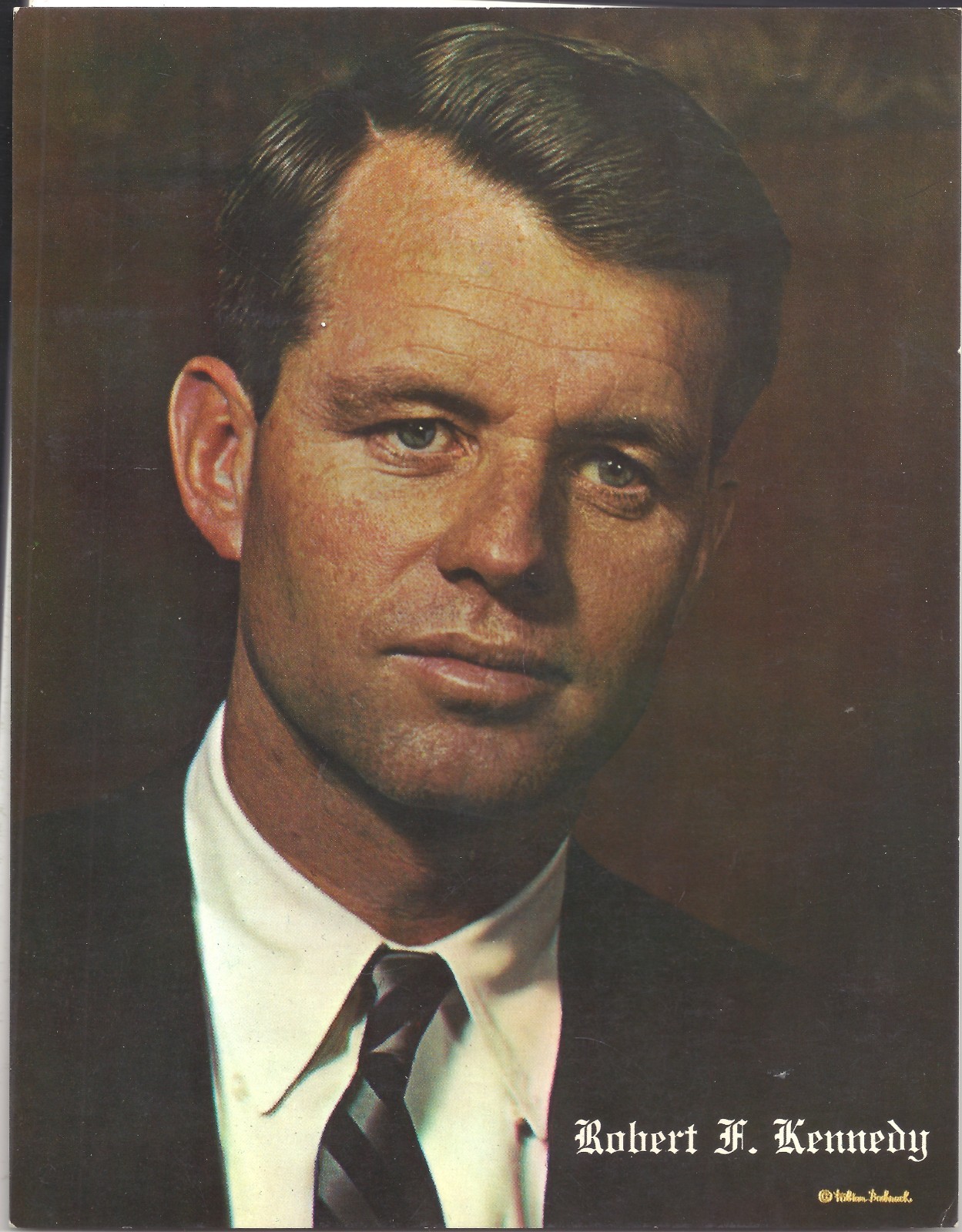 ROBERT F KENNEDY GIANT Photo POST CARD 7.5″ x 9″ – by AAA Novelty Co.