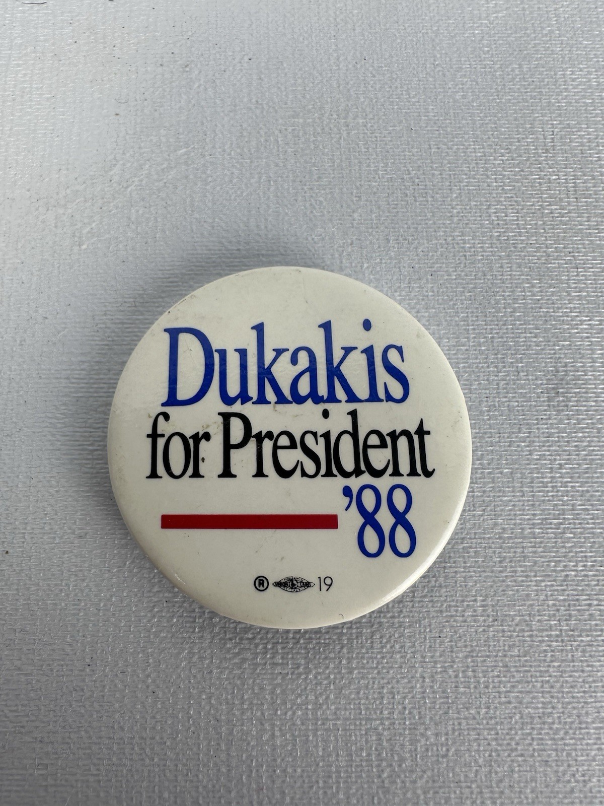 Vintage Dukakis For President 1988 Campaign Button Political Pinback 2.25”