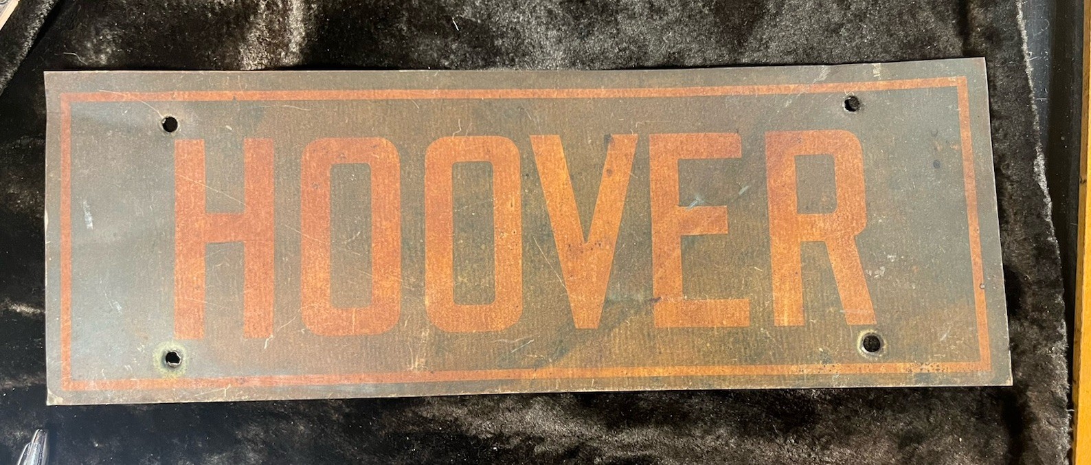 5×14” TIN / METAL HOOVER TACK SIGN