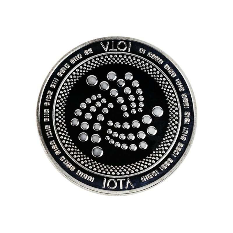 10x Coins MIOTA IOTA Iron Plated Collectible Crypto Coin in plastic case