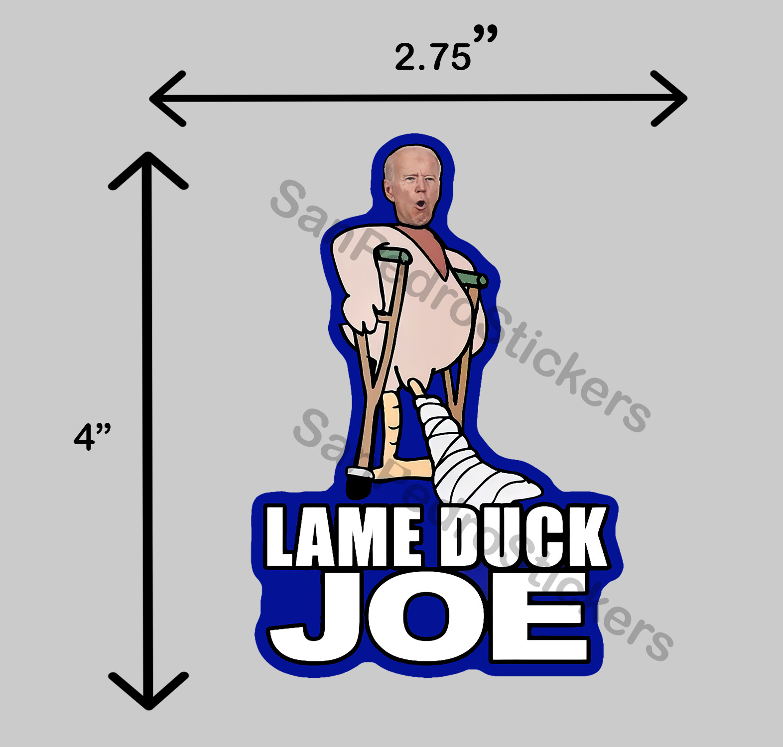 TRUMP 2024 – LAME DUCK JOE – Farewell Biden – FJB – 4″ x 2.75″ Vinyl Sticker