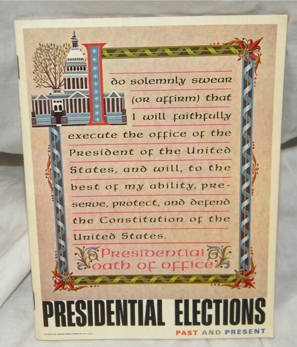 PRESIDENTIAL ELECTIONS PAST AND PRESENT 1964 BROCHURE