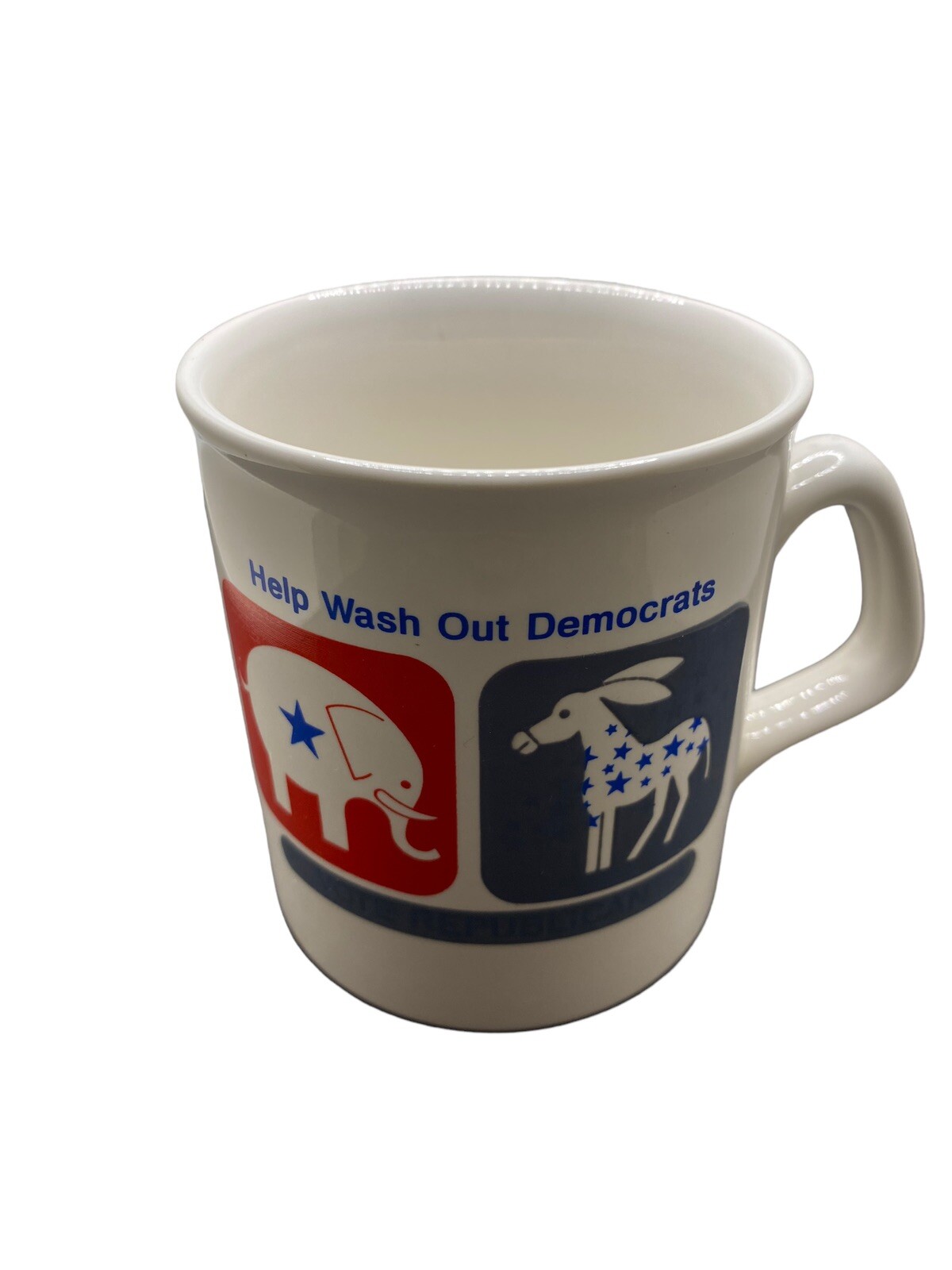 VINTAGE Republican Coffee Mug Cup “Help Wash Out Democrats”