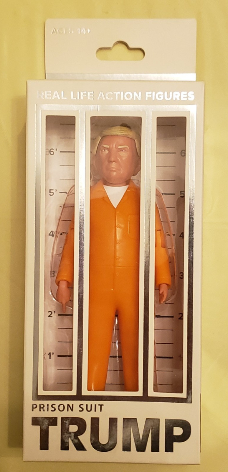 FCTRY Prison Suit Trump – Real Life Action Figure Lock Him Up 2023 – New in Box