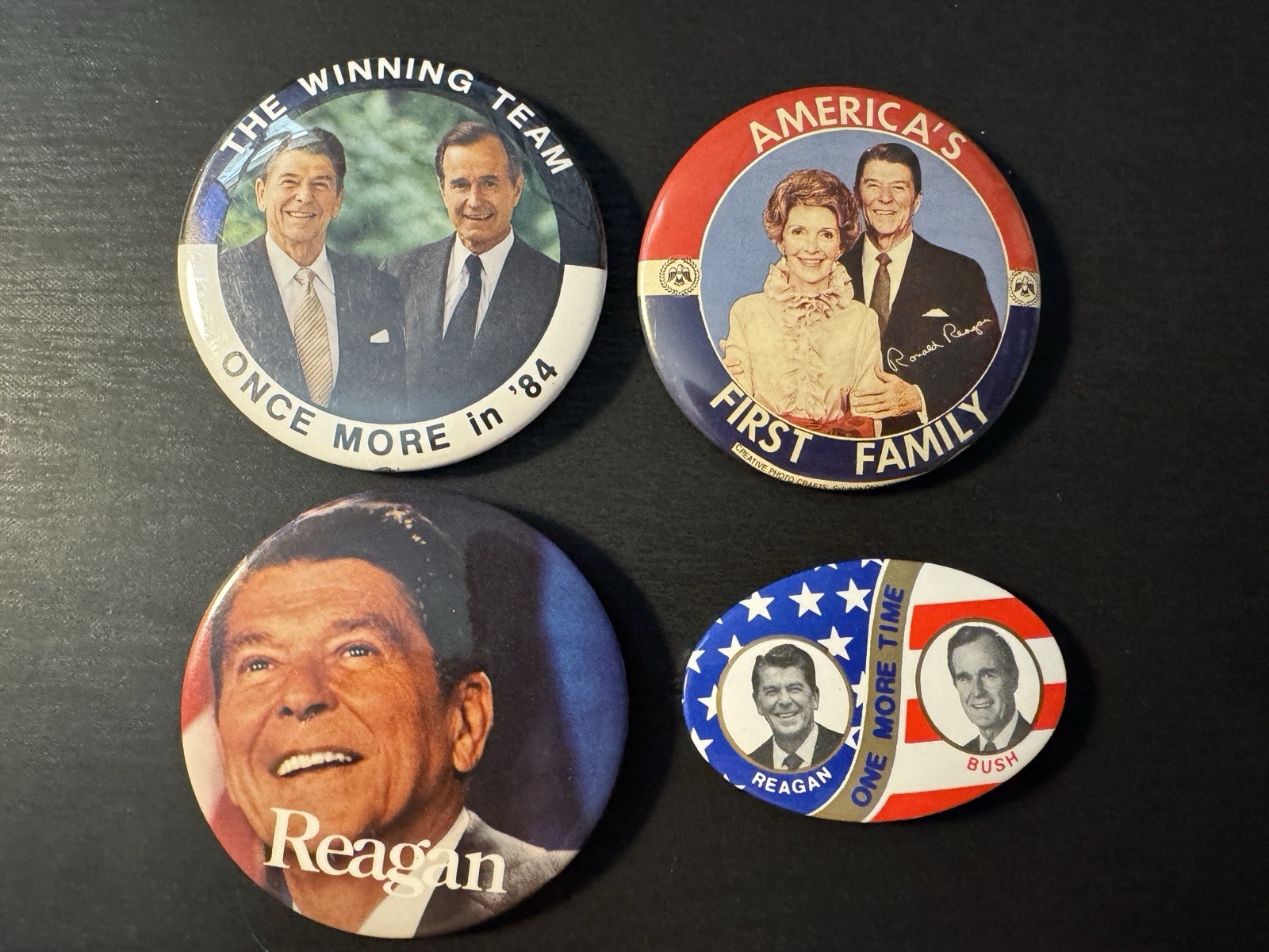 Original 1980’s Ronald Reagan Presidential Campaign Pinback Button Lot
