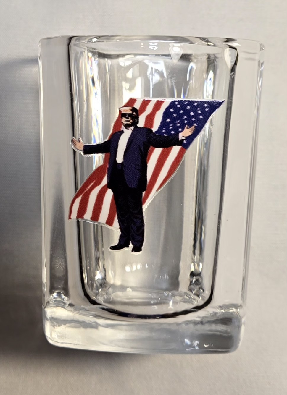President Trump Collectible Shot Glass. Never Used Never Used. Great Condition