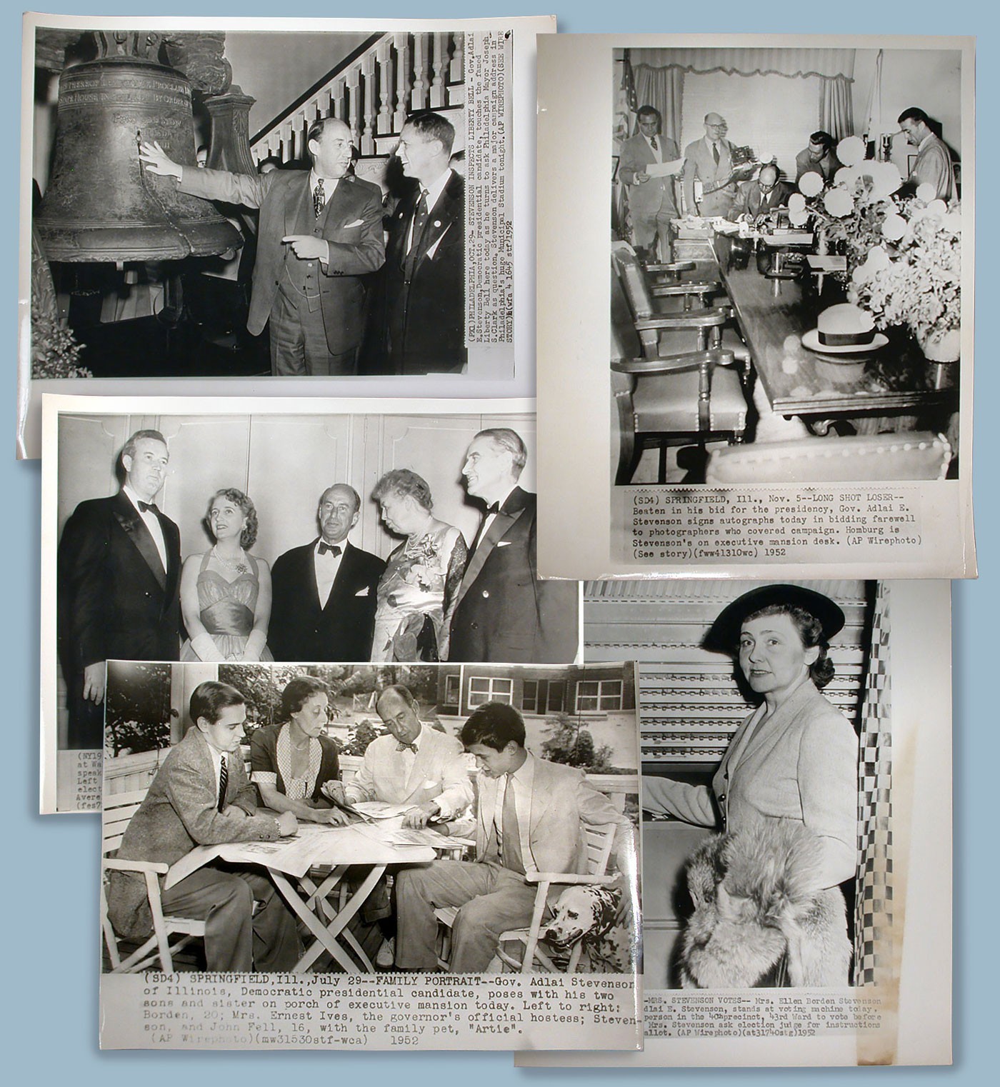 1952 Adlai Stevenson 6 Photos Democratic Presidential Nominee Illinois Governor