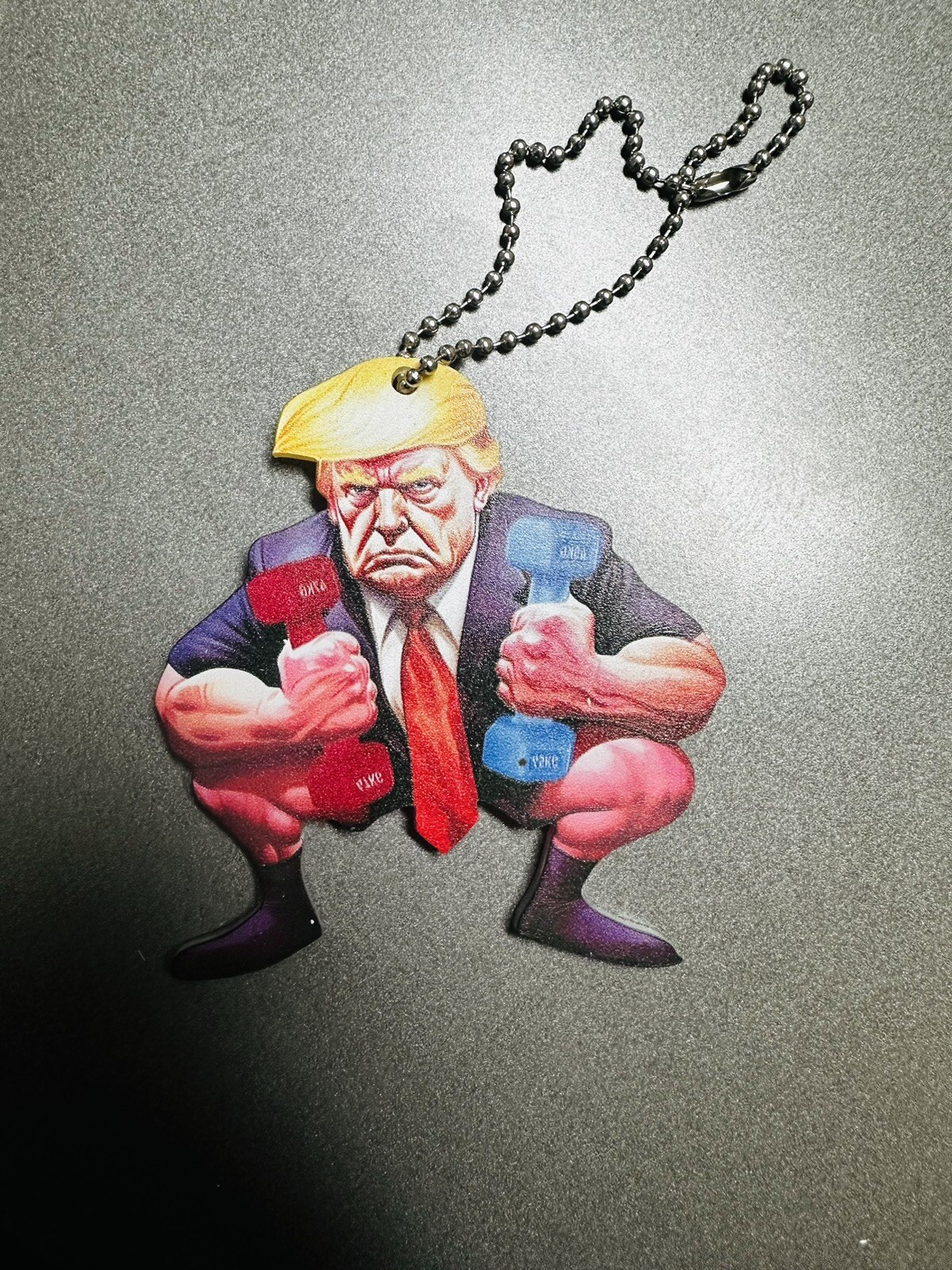 Donald Trump MAGA Weightlifter Hanging 2D Pendant Pres Candidate