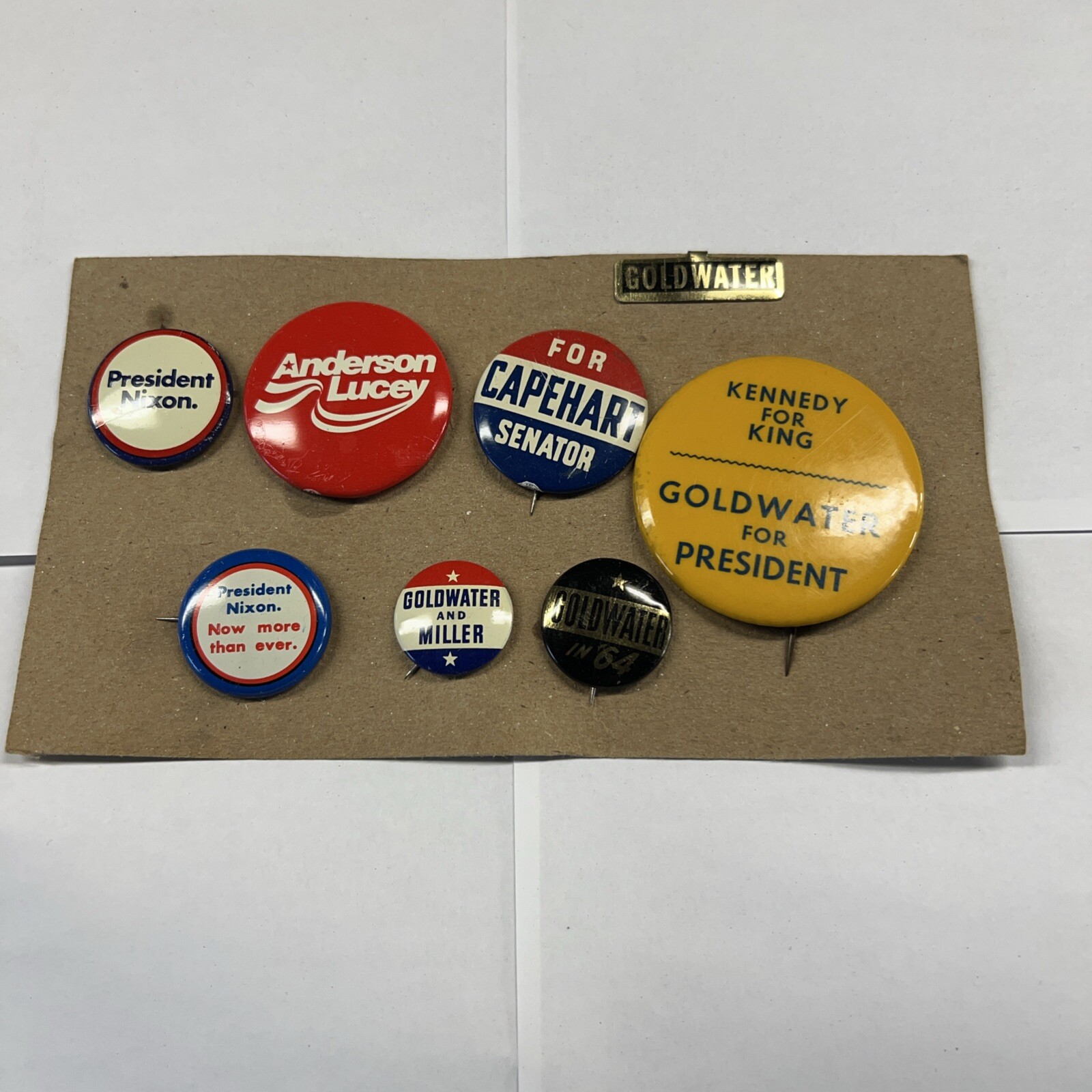 Original Goldwater and Nixon Campaign Button/ Misc Republican pins