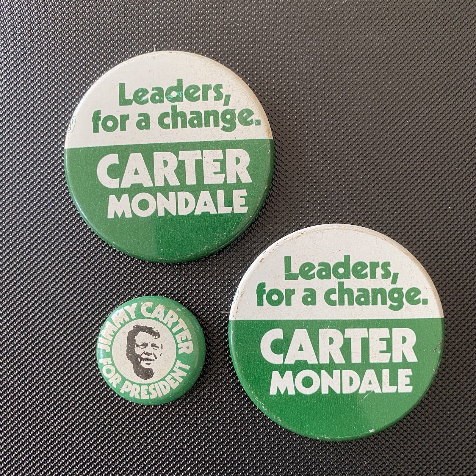 5 President Jimmy Carter Mondale 1976 Campaign Pinback Button Pin Georgia Peanut