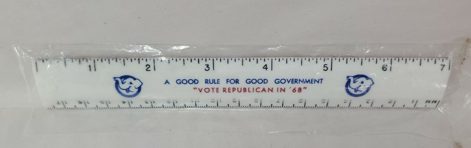 Unusual Ruler, “A Good Rule For Good Government” Vote Republican in 1968