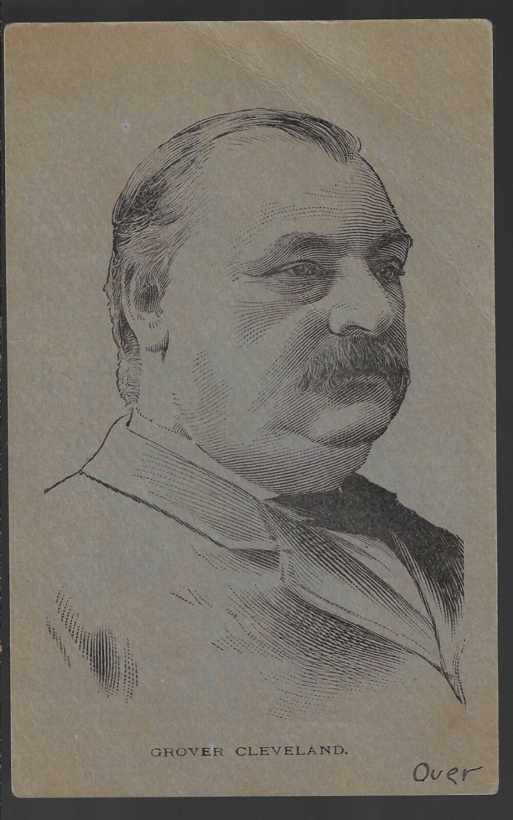 1890 Republican Chauncey Depew likes Democrat Grover Cleveland Political Card