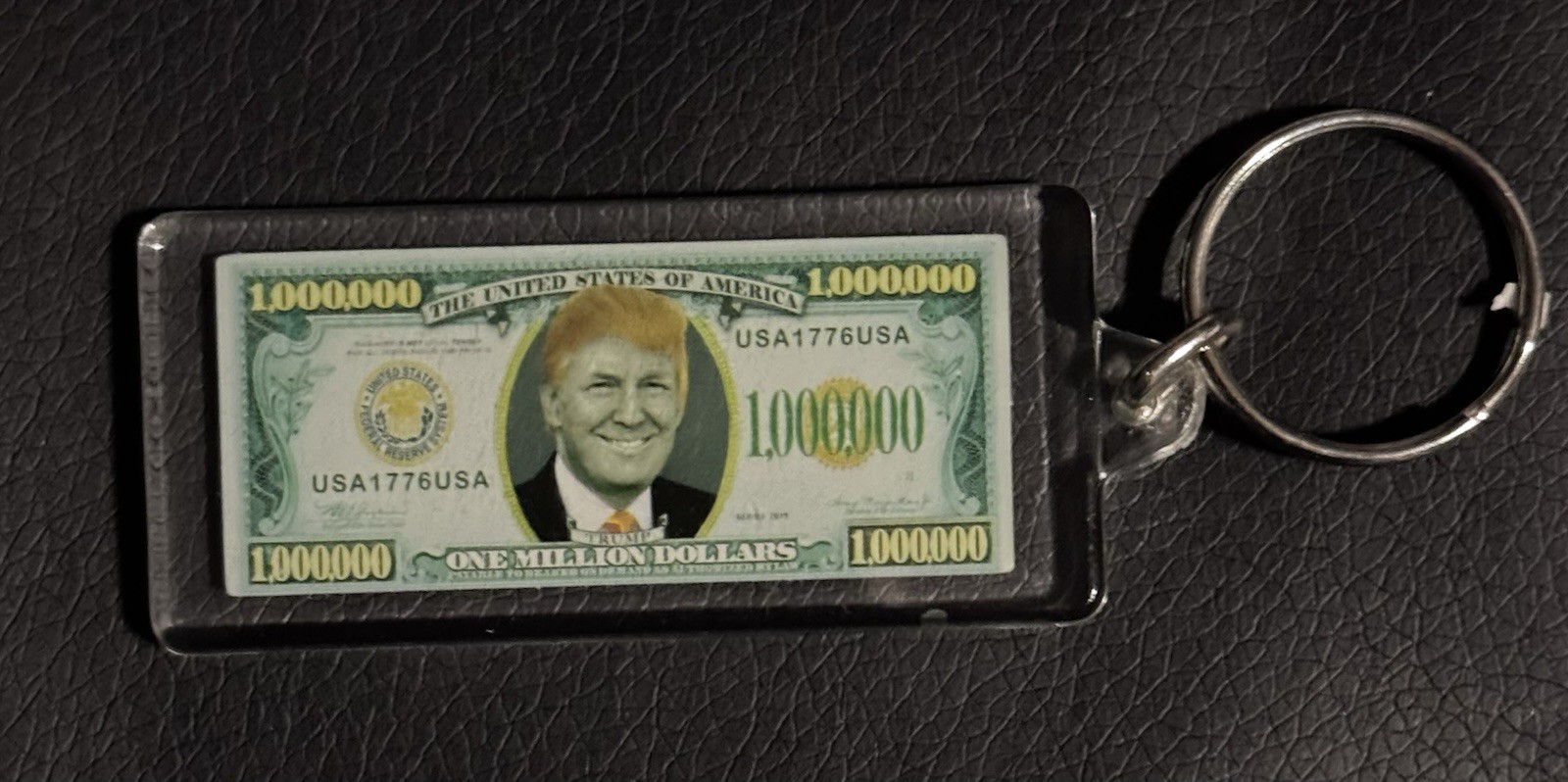Donald Trump Million Dollar Bill Keychain