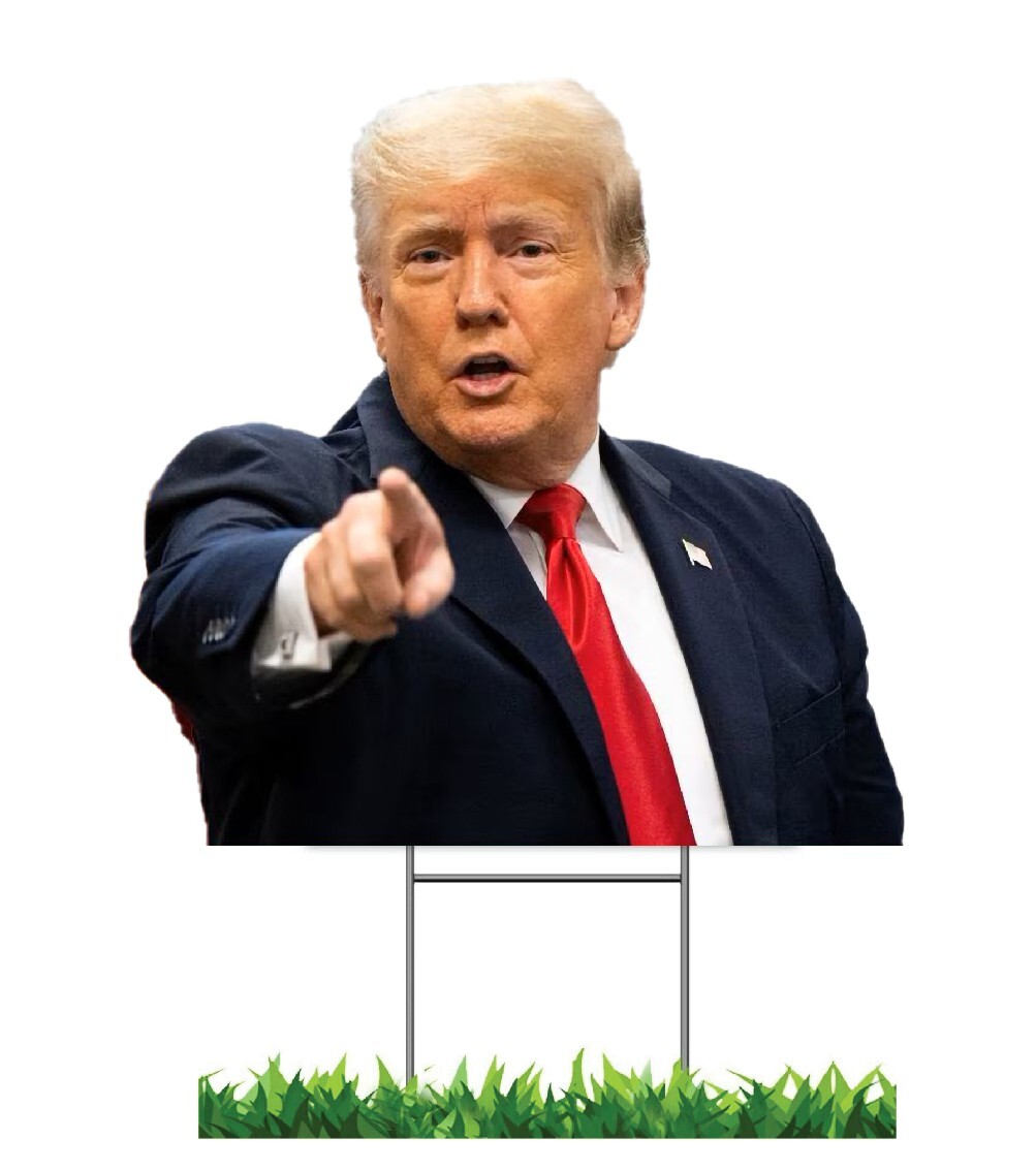 TRUMP 2024 TAKE AMERICA BACK 12″x12″ YARD SIGN WITH STAKE POLITICAL MADE IN USA