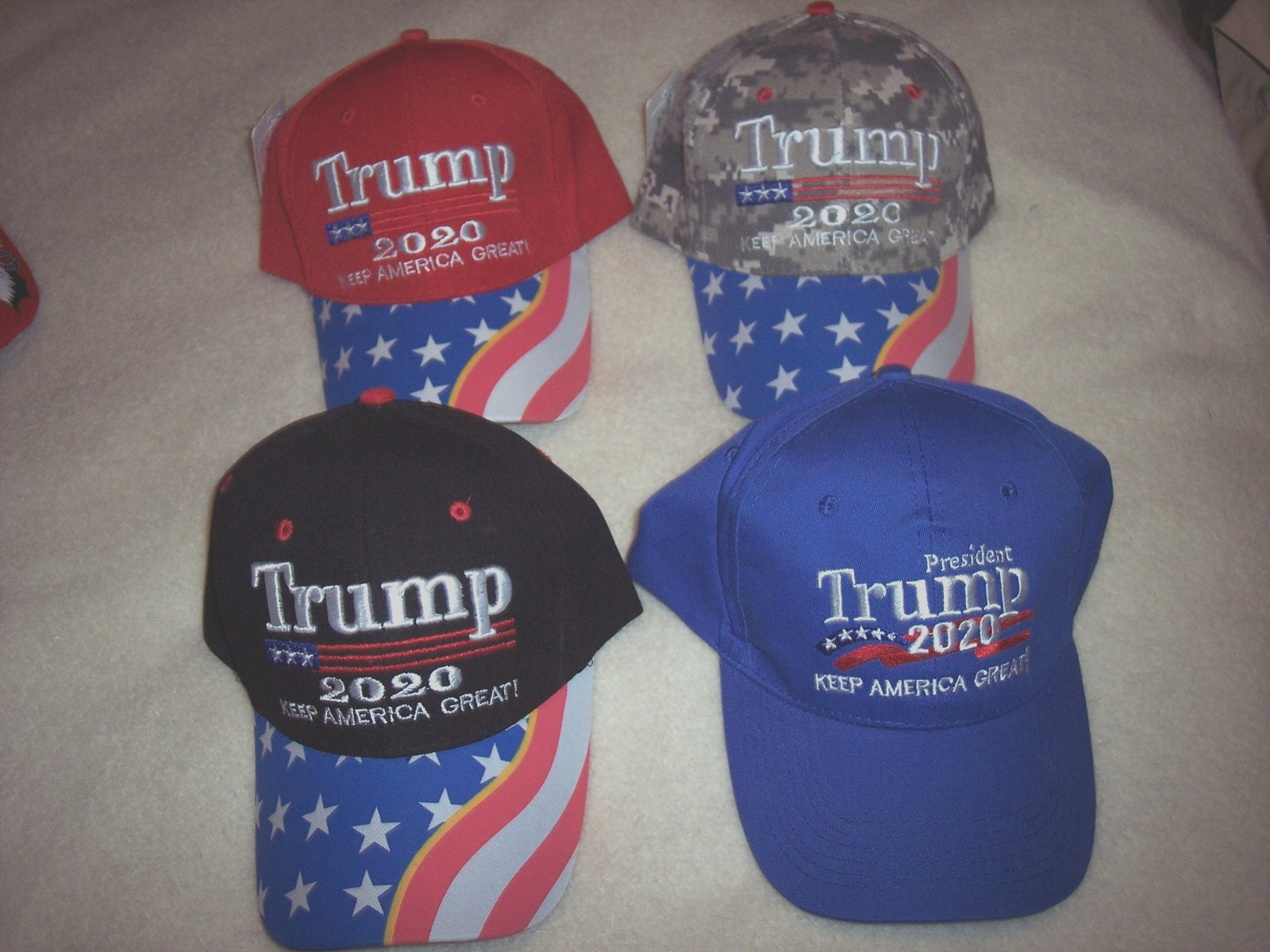 4 President Trump Caps Keep America Great Hats President Trump 2020 Cap Lot ..