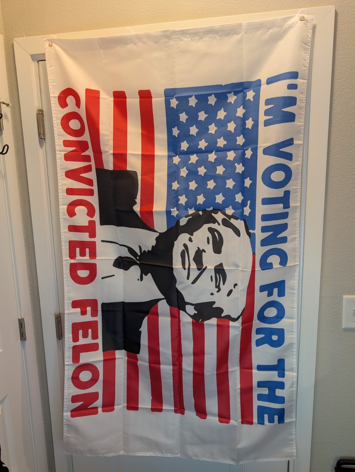 Trump I’m Voting For A Convicted Felon MAGA Banner Flag 3′ X 5′ #104