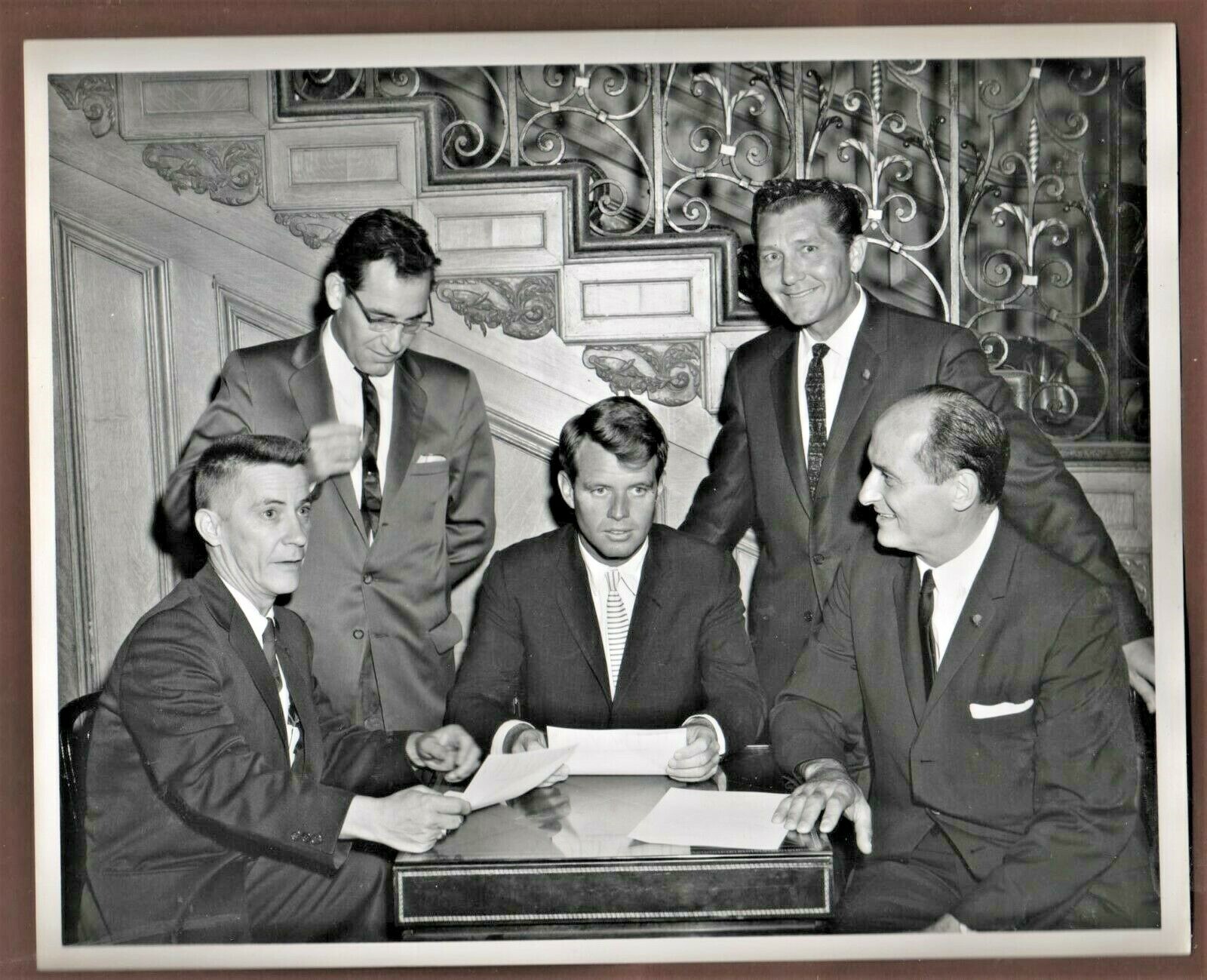 Original RFK ROBERT KENNEDY photo 1960-1964 with Washington governor Rosellini