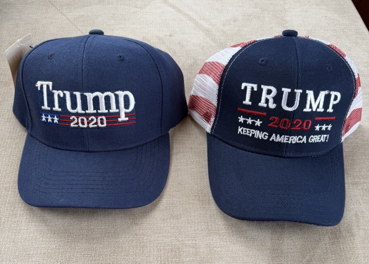 2 Cap Hat Donald Trump 2020 Presidential Campaign Keeping America Great! NWT