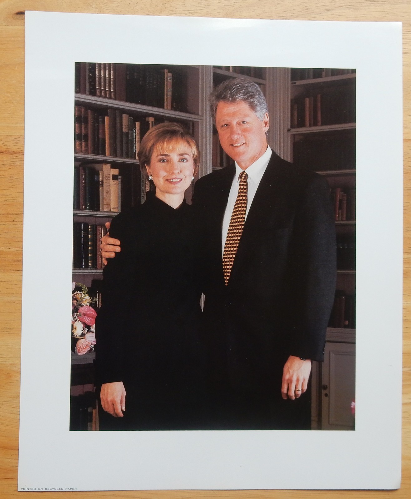 Bill and Hillary Rodham Clinton Glossy Photo (1996) 8 x 10″