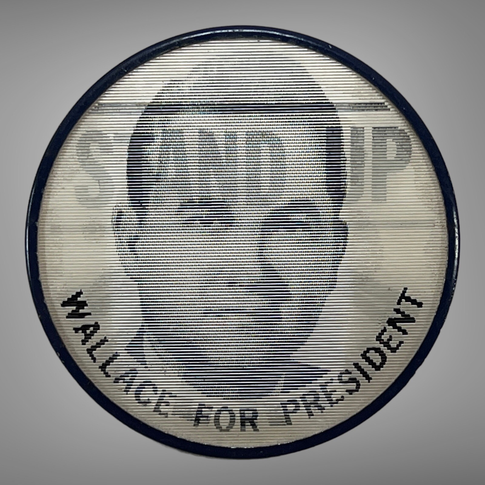1968 GEORGE WALLACE PRESIDENT Flasher Vari Vue Campaign Pin Pinback 2.5”