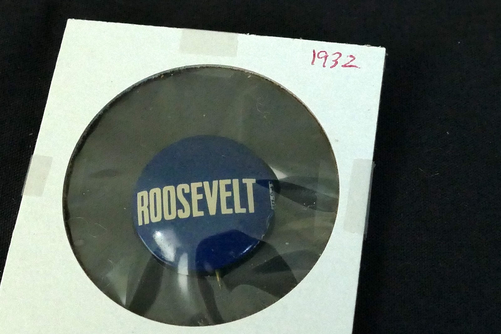 1932 FDR Franklin D. Roosevelt Blue Presidential Campaign Button Pin Pinback 3/4