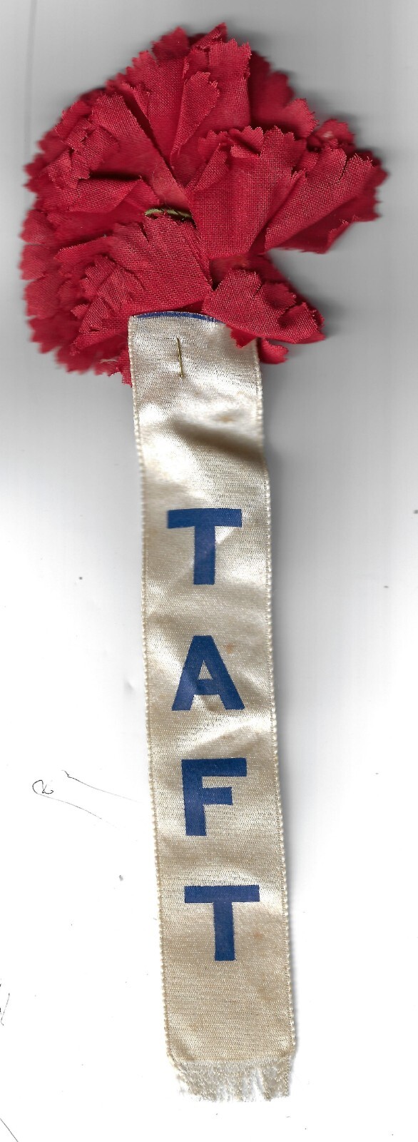Likely 1952 Robert Taft Presidential Hopeful Ribbon with Fake Carnation
