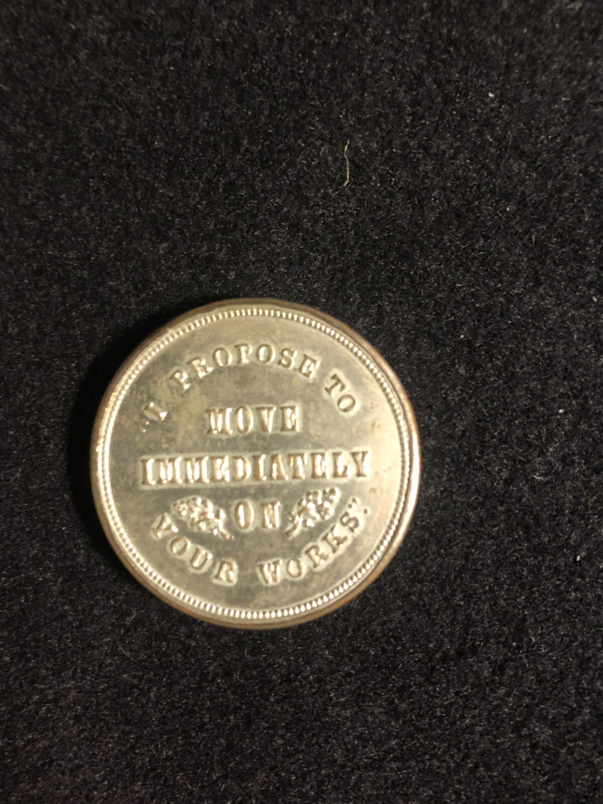 Ulysses S. Grant 1868 Presidential Campaign Silvered Brass Shell Token