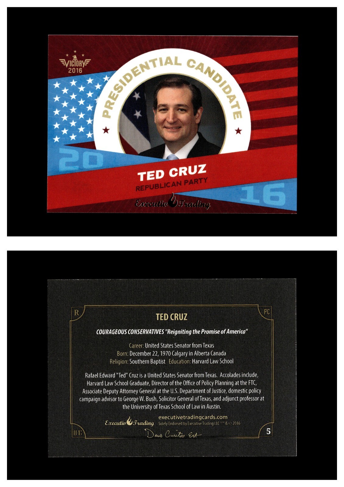 2016 Victory Political Executive Trading Cards Donald Trump Hilary Clinton /200
