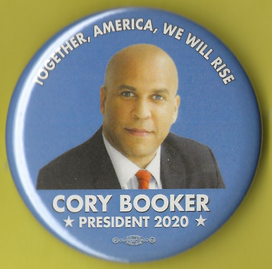 2020 Cory Booker 2-1/4″ / “We Will Rise” Presidential Campaign Button(Pin 04)