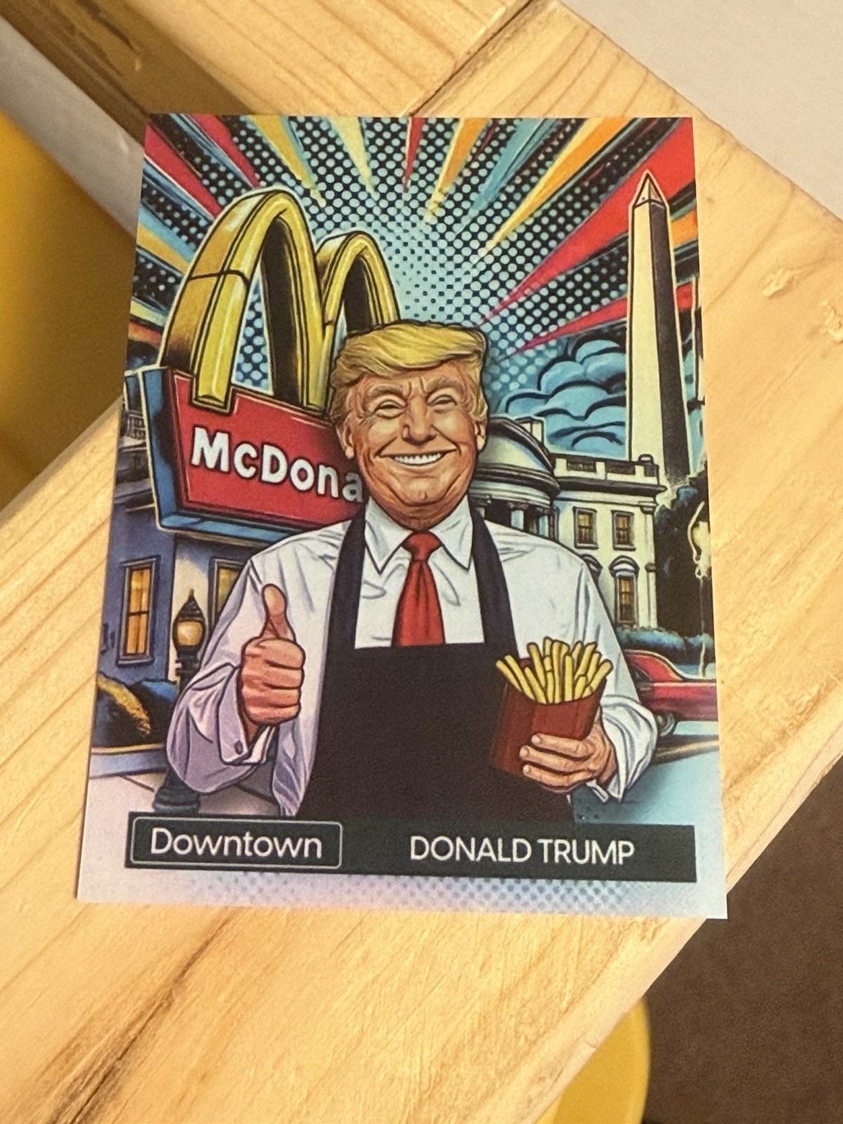 Donald Trump McDonald’s Fries 2024 Election Custom Presidential Trading Card