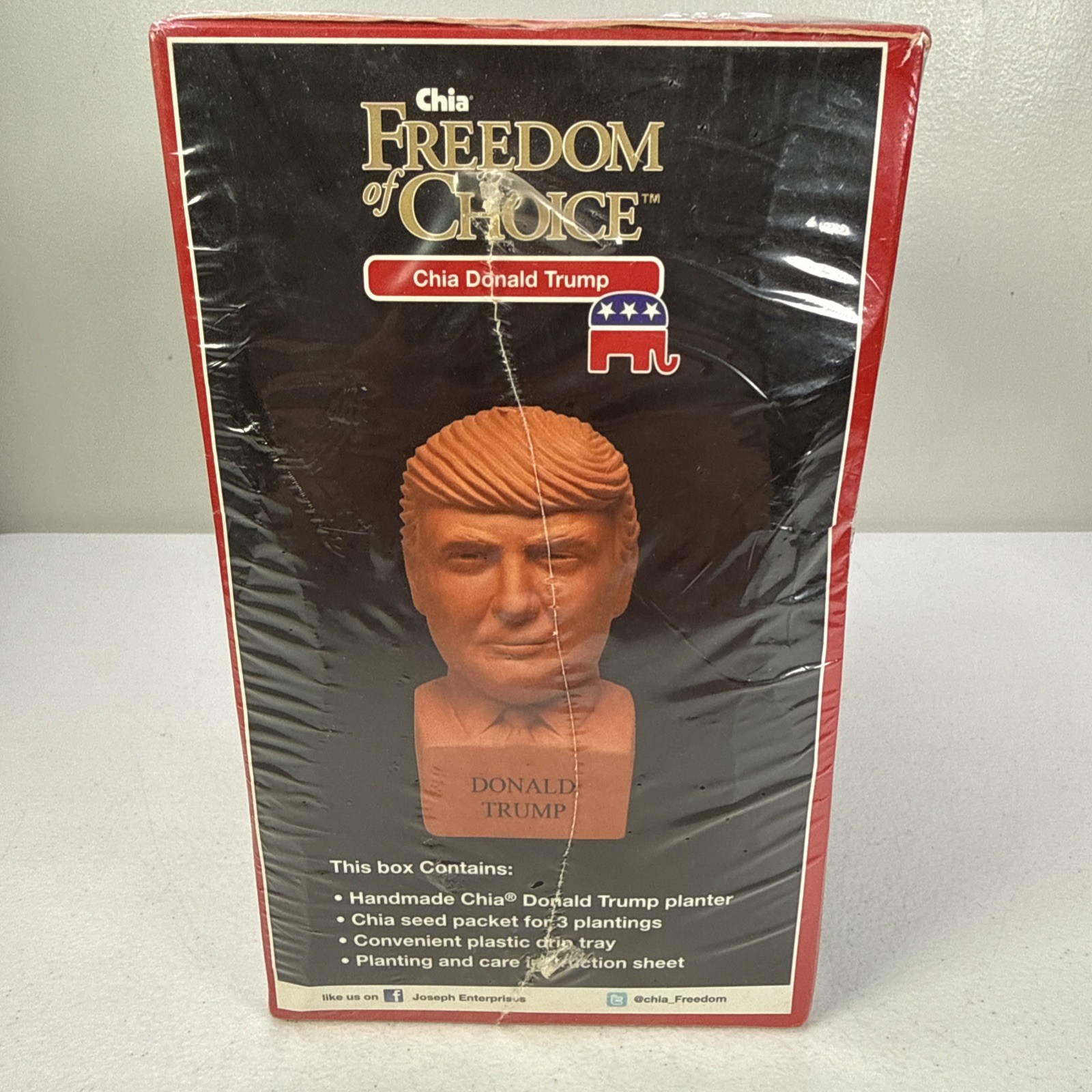 Sealed NEW Chia Pet ‘Freedom of Choice’ Donald Trump 2017 USA Presidential