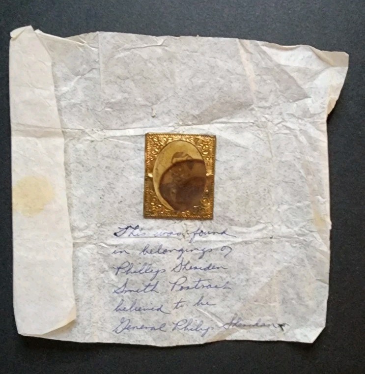 1864 George B McClellan Campaign Albumen Badge /Pin with Previous Owners History