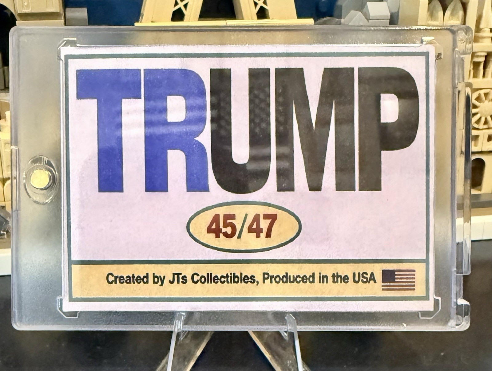 DONALD TRUMP Custom Football/Baseball Bat On Shoulder Trading Card 45/47