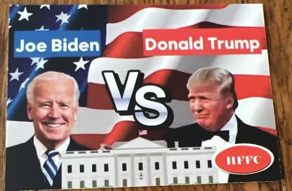 Donald Trump/ Joe Biden RARE Novelty Presidential Baseball Card MAGA