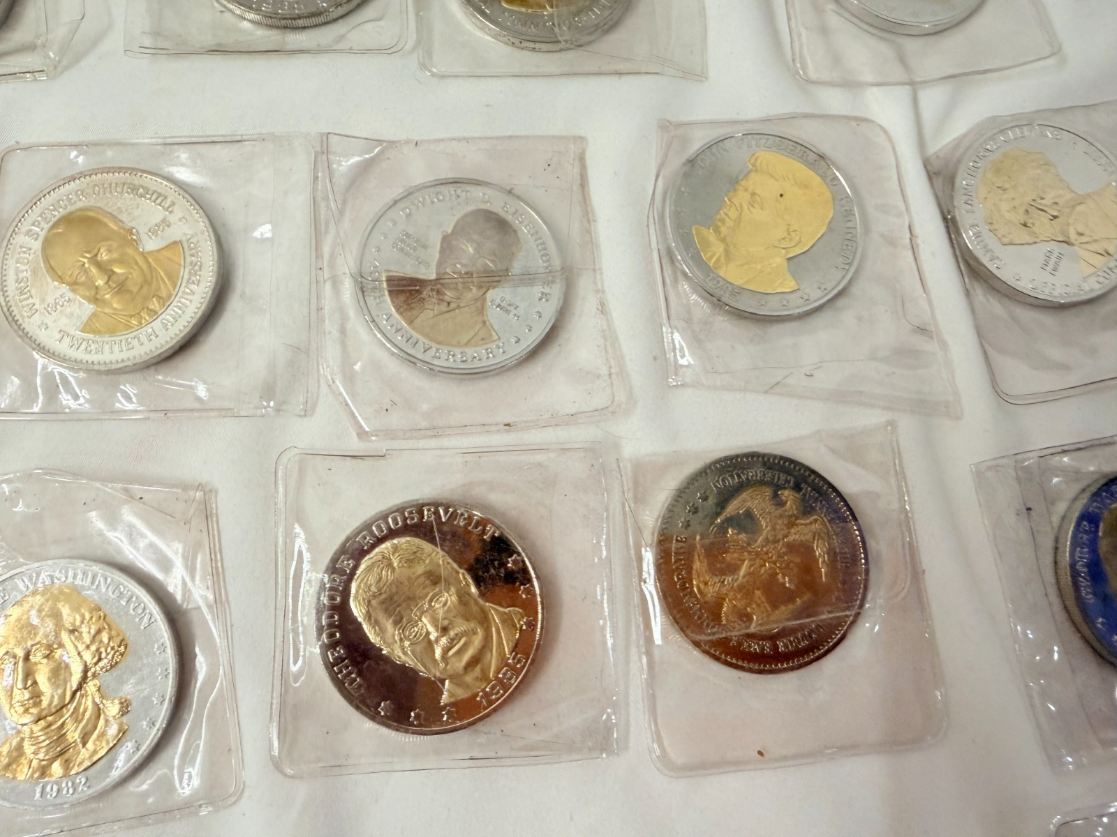 Presidential Coin LOT Lincoln Trump Washington Kennedy Roosevelt Truman Patton