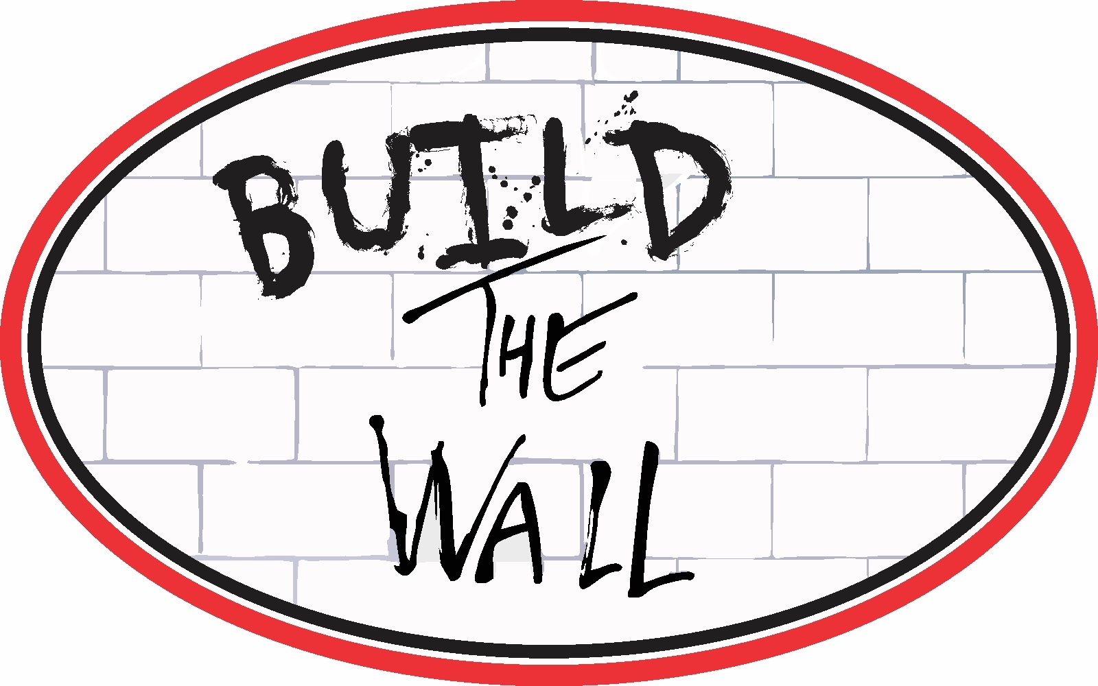 BUILD THE WALL TRUMP DECAL WINDOW BUMPER STICKER POLITICAL