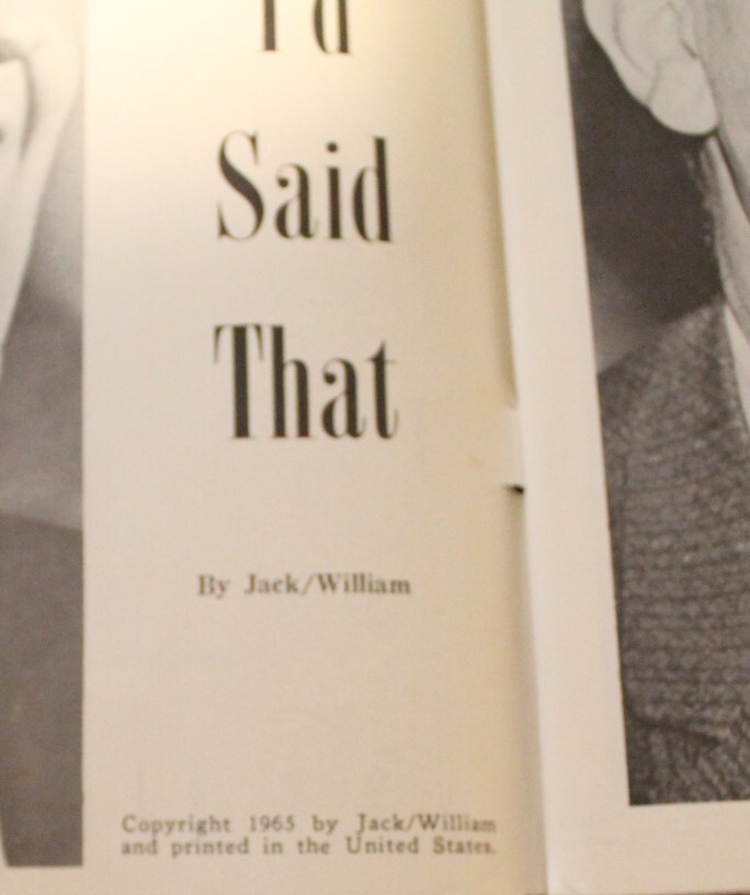 I Wish I’d Said That 1965 SC Satirical Photo Book Hubert Humphrey Politics
