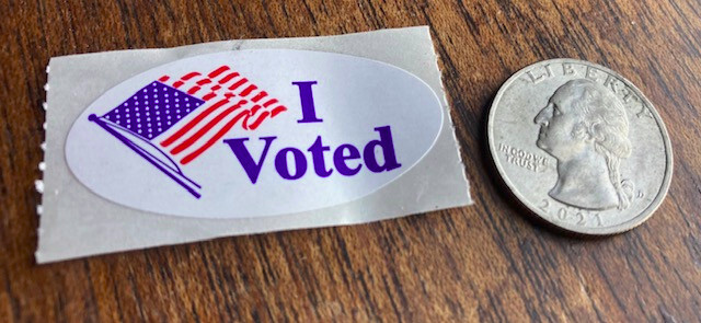 I Voted – STICKER – USA American Politics Voting Democracy Patriotic Patriot
