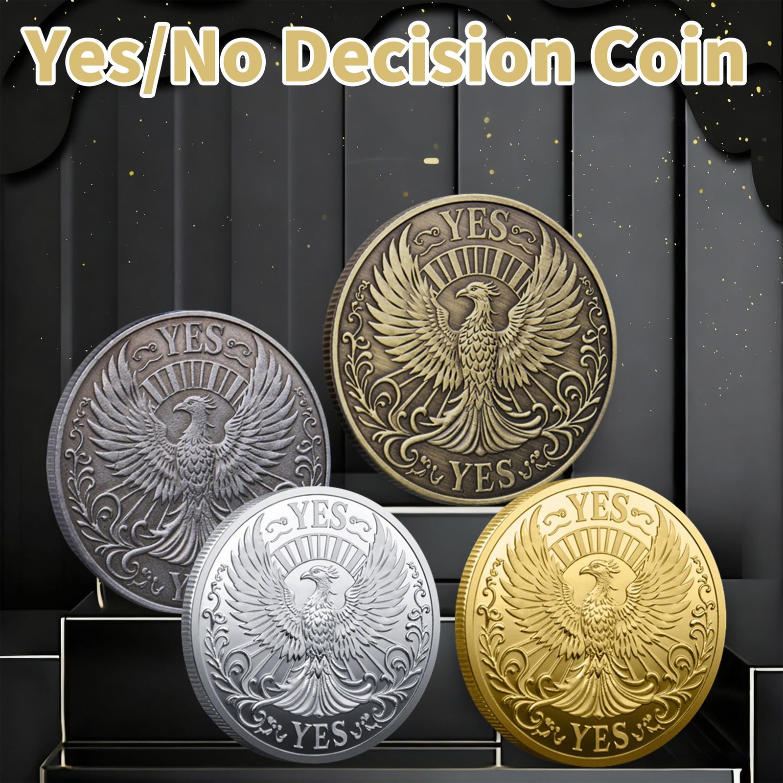 Yes/No Decision Coin – Double-Sided Challenge Coin for Making Decisions – Fun…