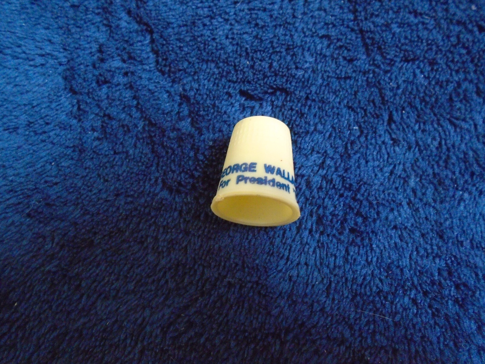 Vintage Plastic Thimble GEORGE WALLACE For President ’76.