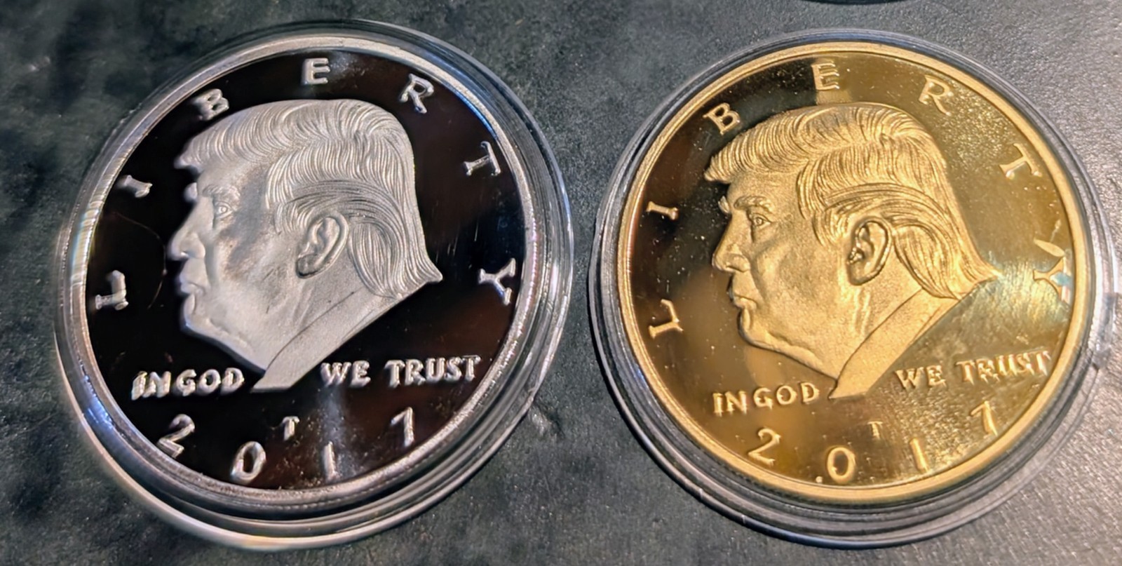 President Donald Trump Gold and Silver Commemorative 2017 Coins *2 COINS*