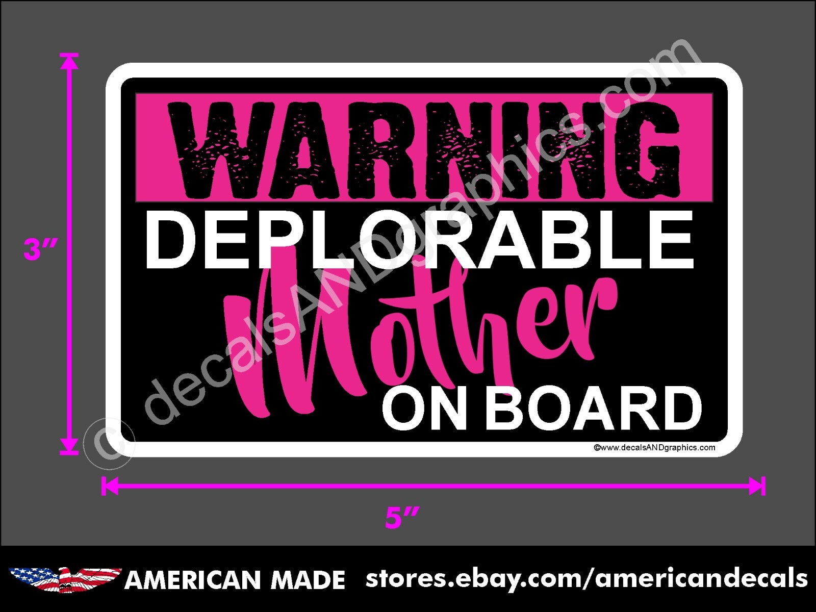 TRUMP 2020 2024 STICKER DEPLORABLE MOTHER ANTI DEMOCRAT MAGA DEPLORABLE DECAL